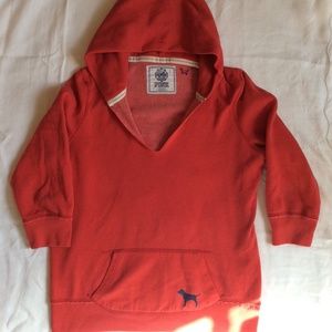 Victoria’s Secret Pink 3/4 sleeve hoodie pullover Large